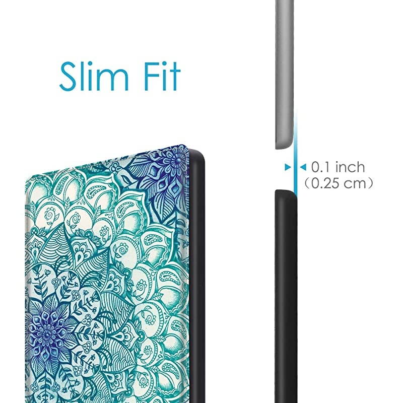 Leather Case for Kindle Oasis (10th and 9th Gen, 2019 and 2017 Release) - Slim Fit Protective Cover, Black