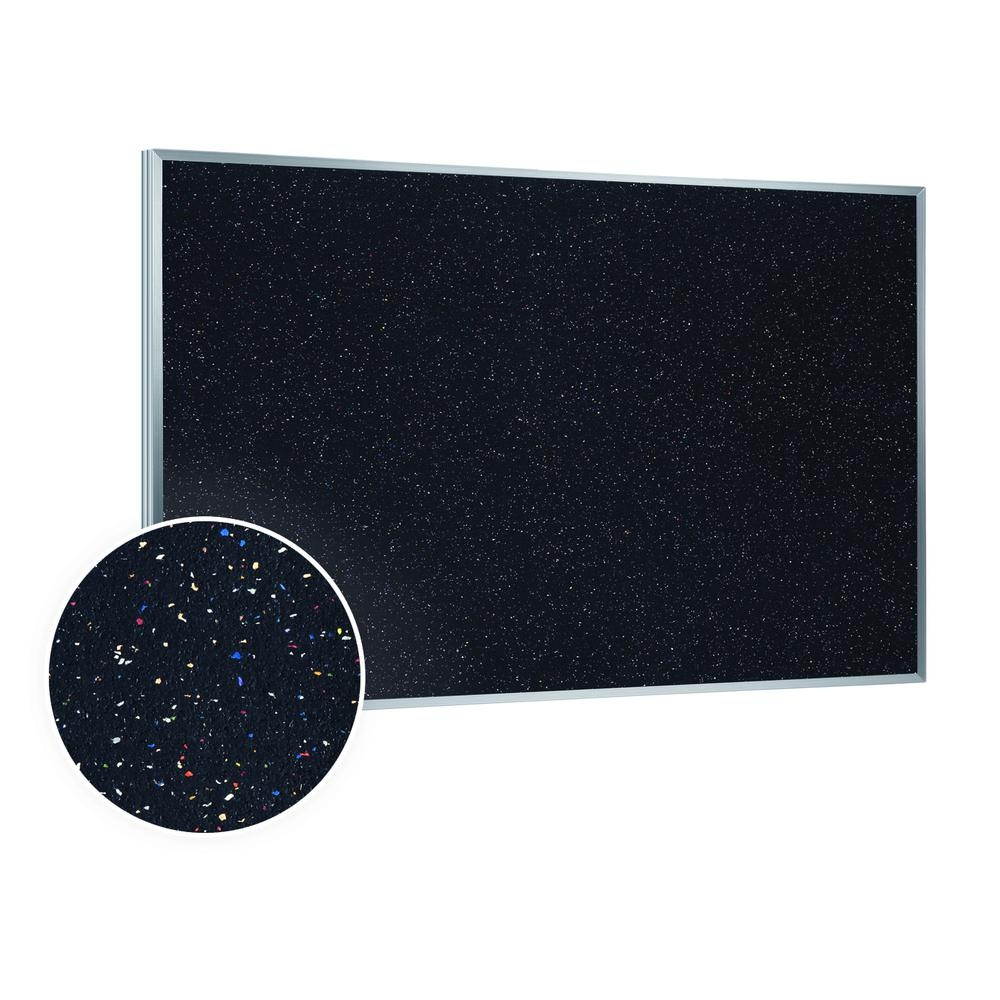 24.0" x 36.0" Aluminum Frame Recycled Rubber Bulletin Board - Confetti