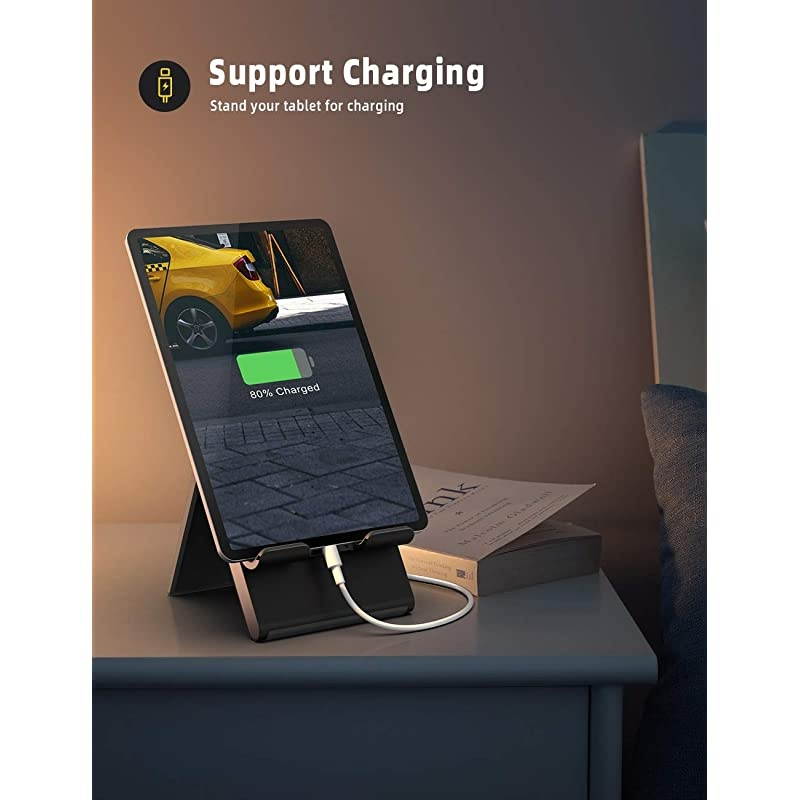 Adjustable Tablet Stand Holder Foldable Desktop Stand Charging Dock for Desk Compatible with iPad Air Mini Pro 97129 Phone 12 Mini 11 XS Max XR X Plus S10 S9 S8 Smartphones 413