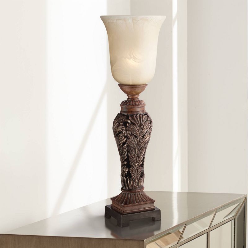 Double Bronze 24" High Console Lamp by Regency Hill