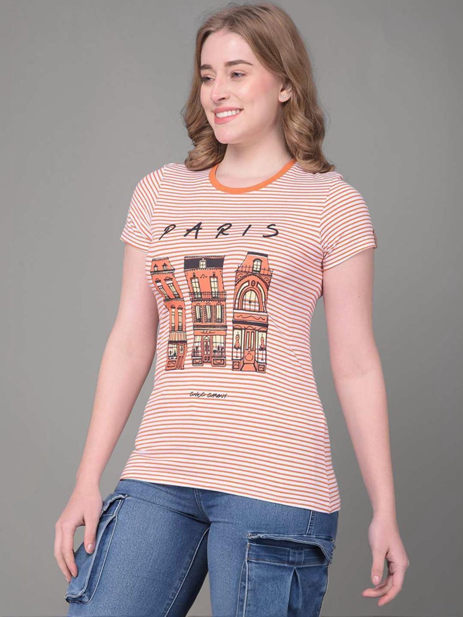 Dollar Black & Orange Cotton Striped Sports T-Shirt - Pack Of 2