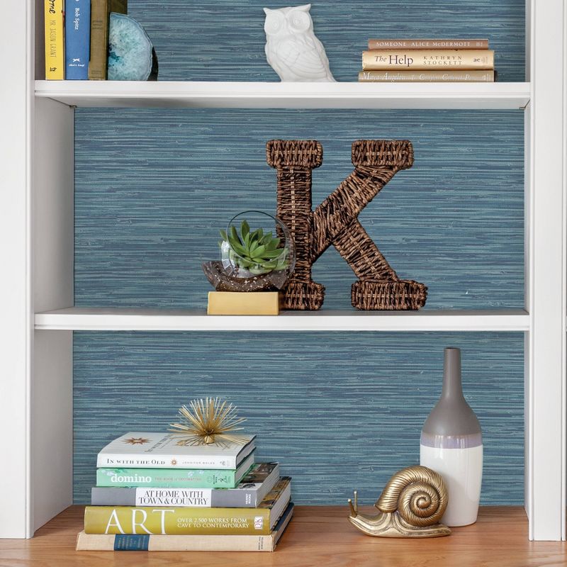 Brewster Sisal Midnight Peel and Stick Wallpaper