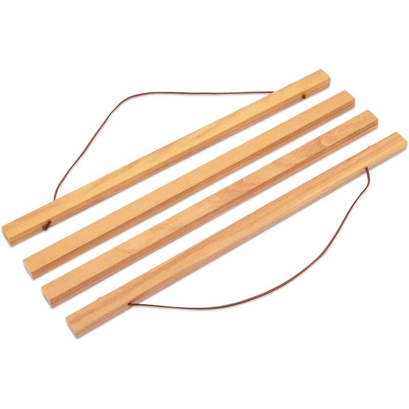 Okuna Outpost 2 Pack Wood Poster Hanger Frame, Magnetic Scroll for Wall (17 x 0.25 x 0.75 in)