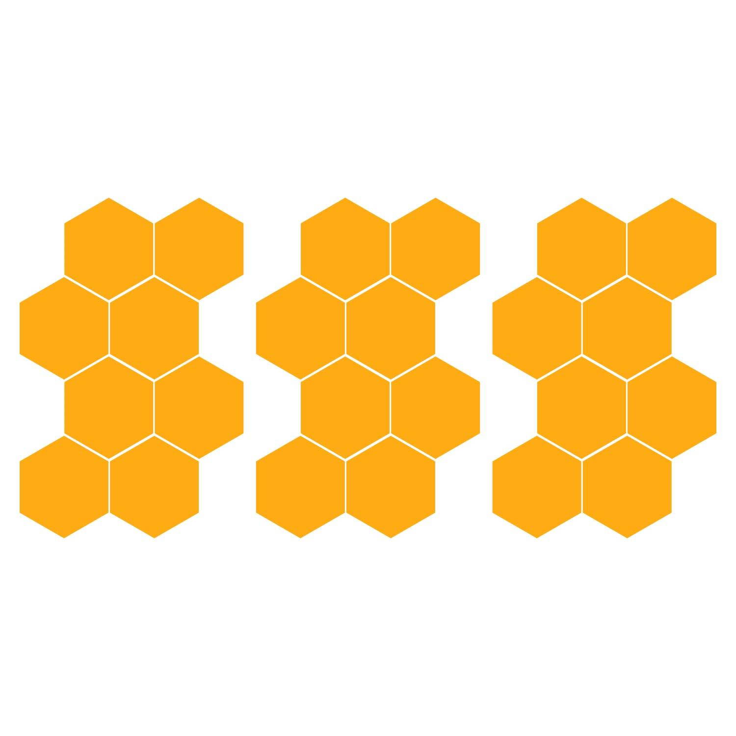 LiteMark 1 Inch Blue Hexagon Decals - Pack of 208