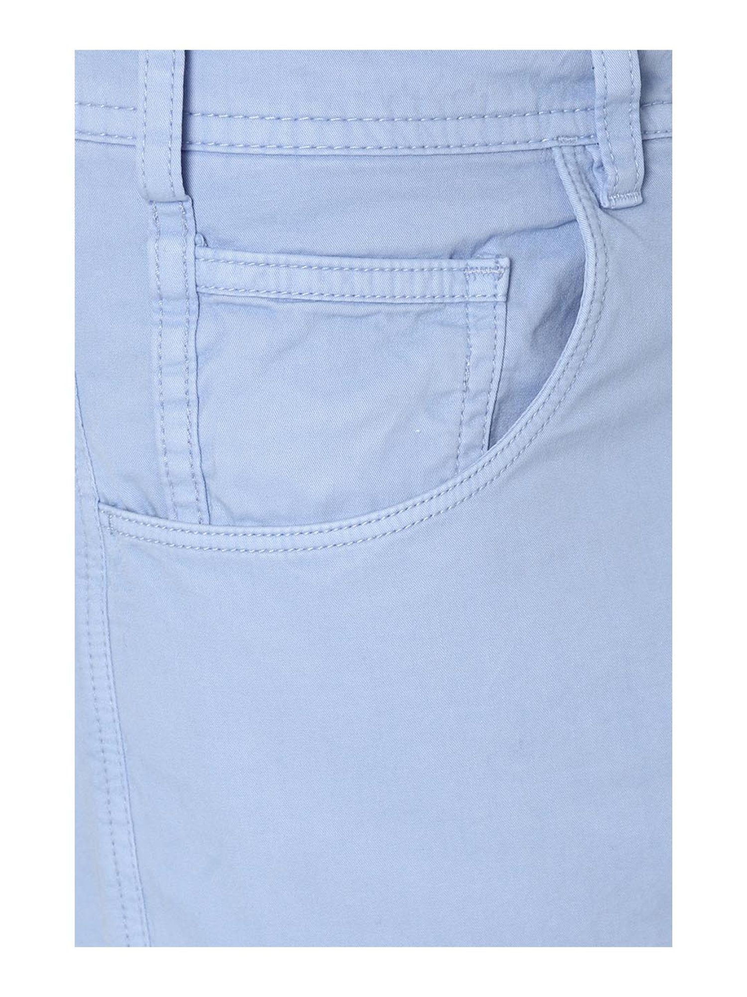 Allen Solly Sky Blue Slim Fit Shorts