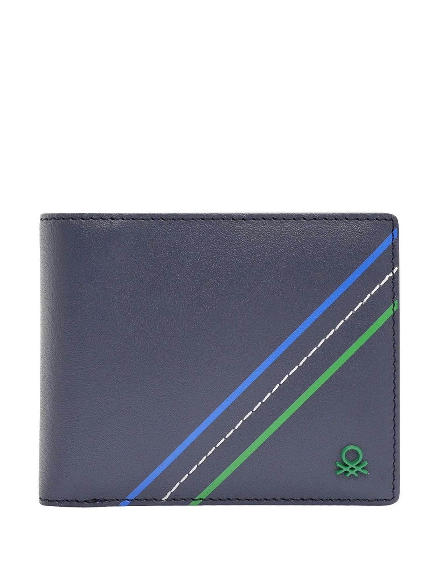 United Colors of Benetton Habry Navy Casual Leather Bi-Fold Wallet for men