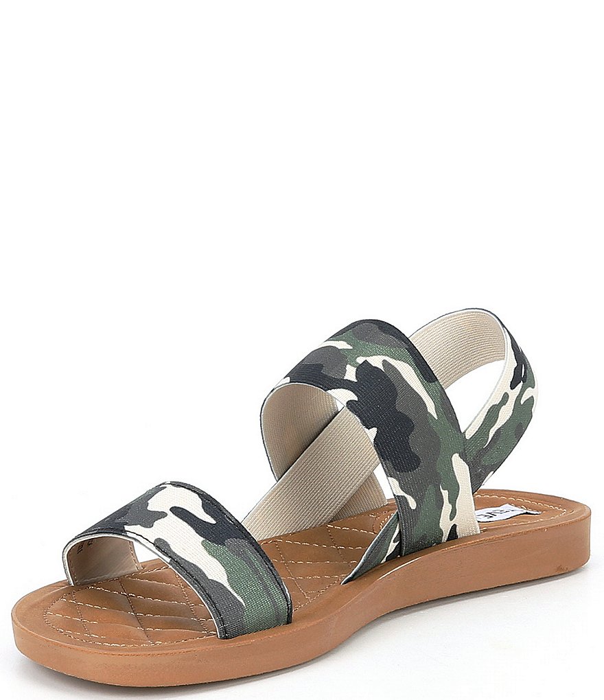 Steve Madden Rafa Camo Print Elastic Sandals