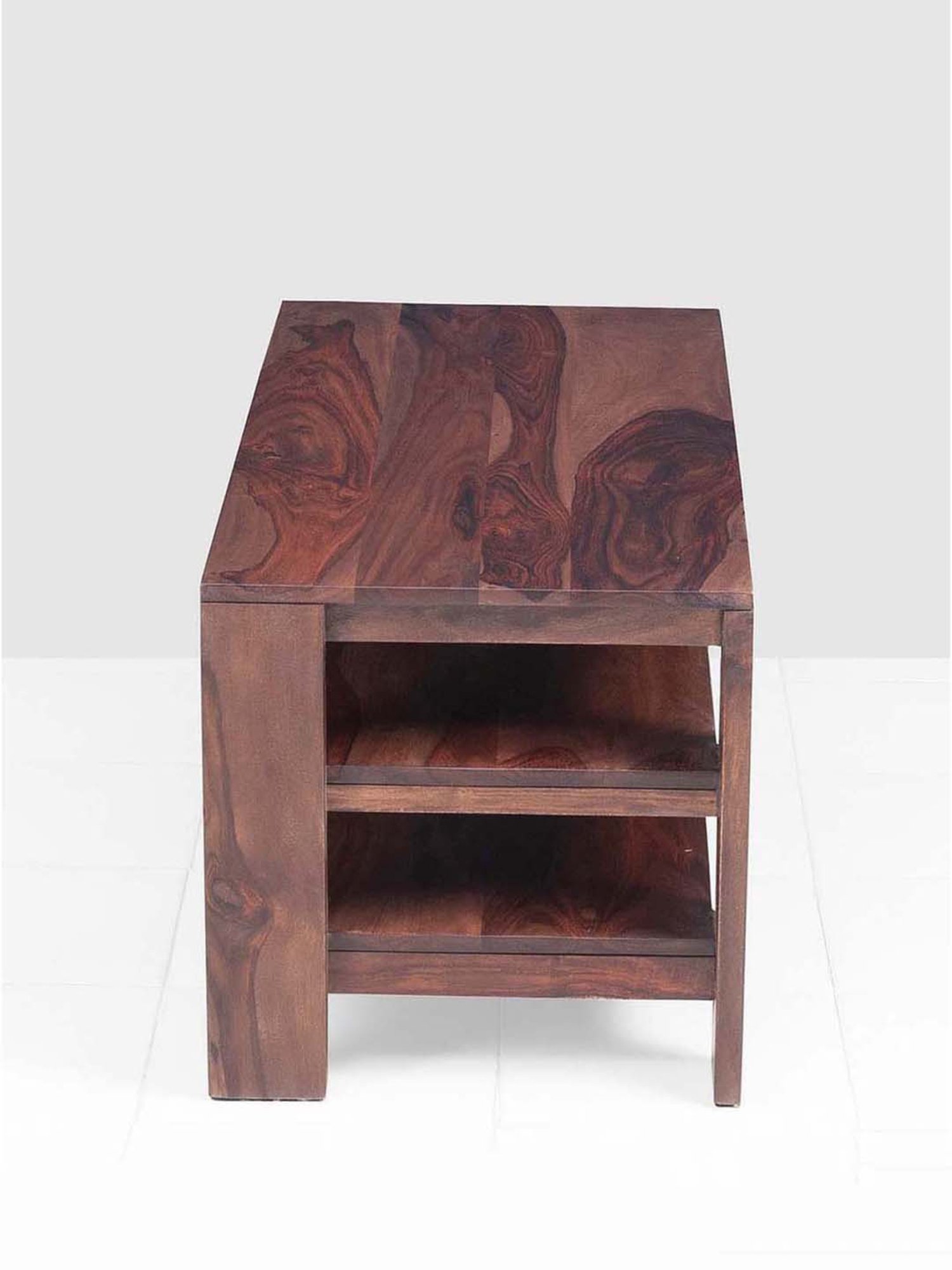 Fabindia Brown Sheesham Wood Textured Cabinet