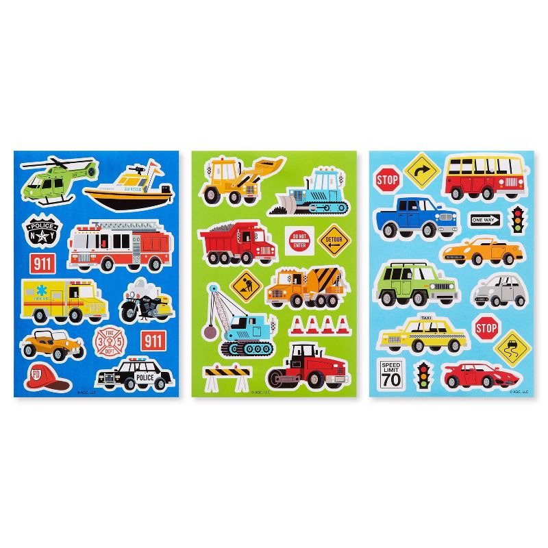 125ct Trucks, Construction, and Cars Stickers