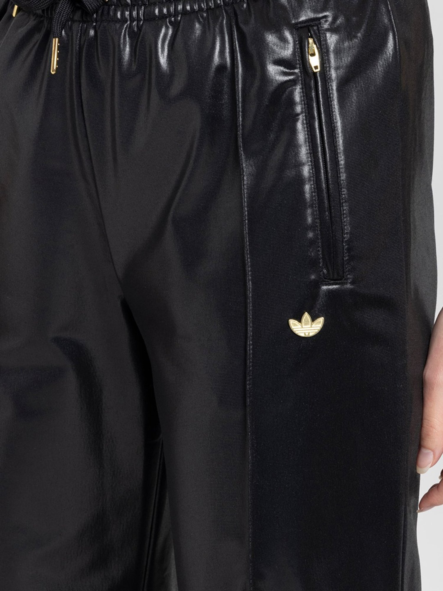 Adidas Originals Black Regular Fit Mid Rise Track Pants