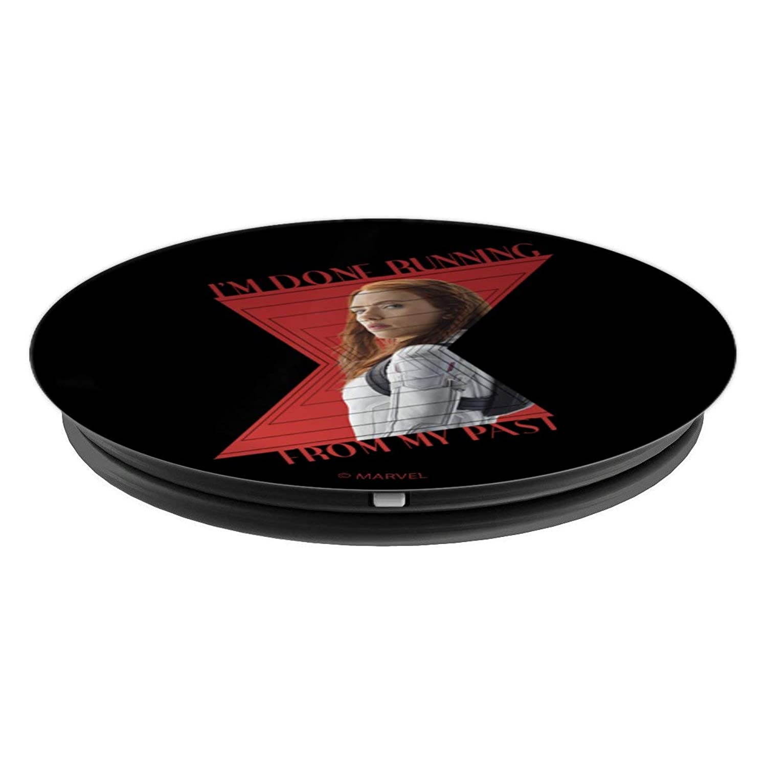 Marvel Black Widow Movie Done Running From My Past Portrait PopSockets Grip and Stand for Phones and Tablets