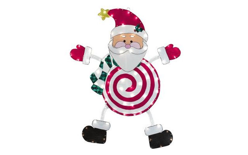 Brite Star 48" Frosty Dangler Candy Santa Claus Lighted Christmas Yard Art