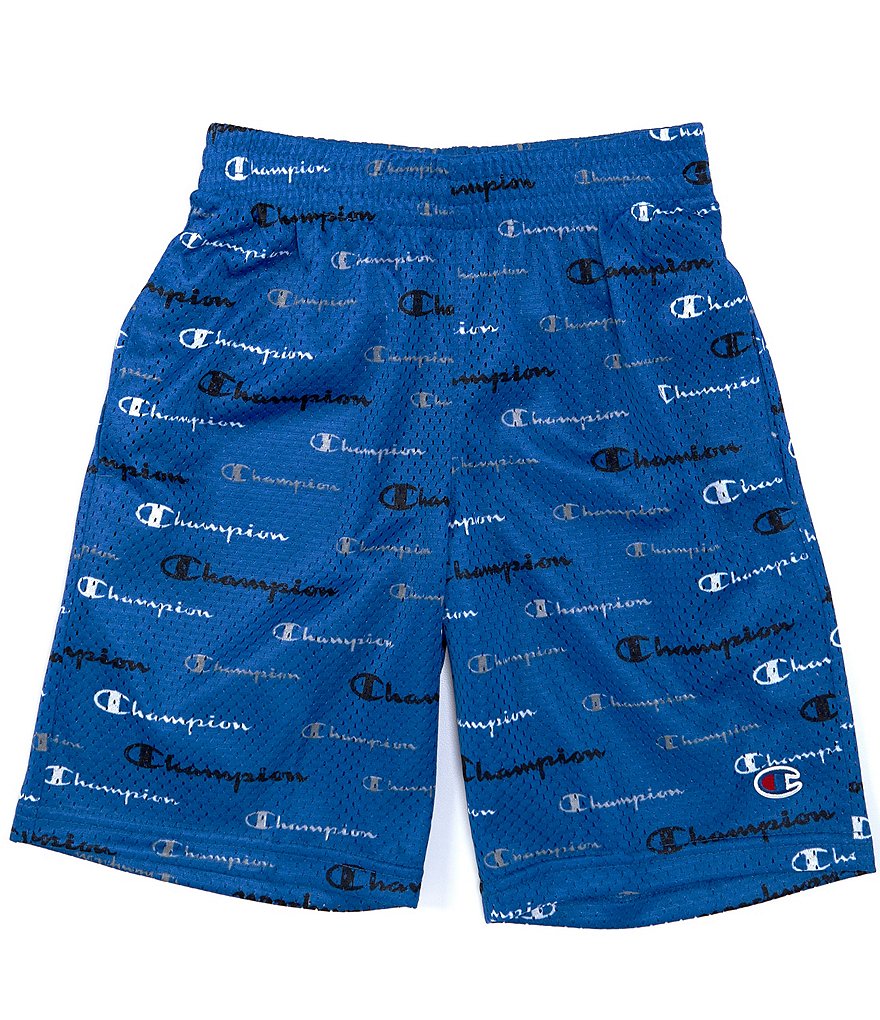 Champion Big Boys 8-20 Multicolor Script Logo Printed Mesh Shorts
