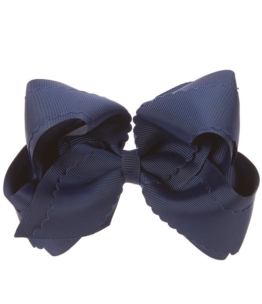 Copper Key Patterned Sparkle and Grosgrain Overlay King Bow