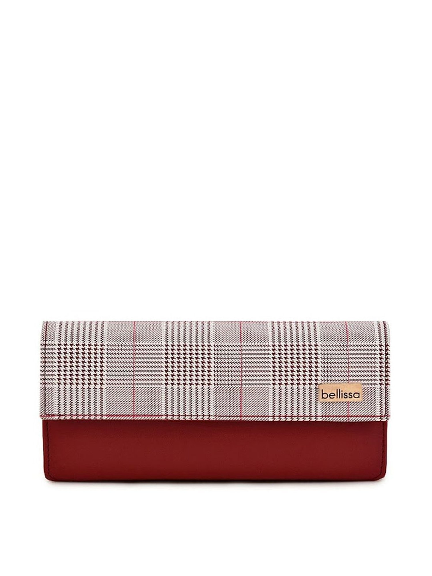 Bellissa Maroon Striped Combo Wallet for Women