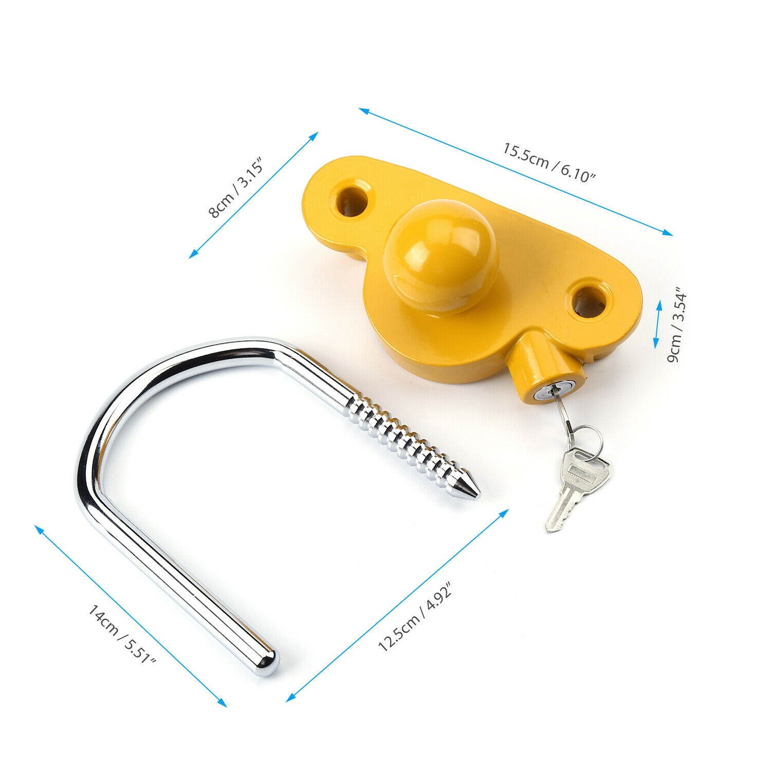 Universal Trailer Hitch Coupler Lock Out Ball Tongue Steel 1 7/8" 2" 2 5/16" US