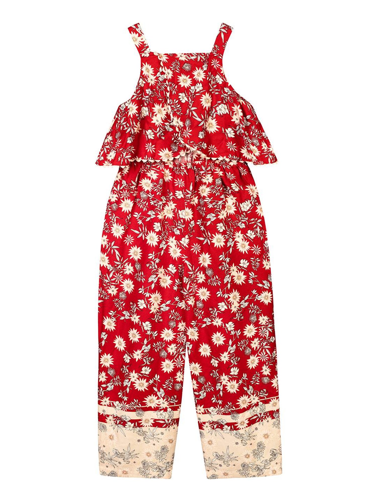 Stylestone Kids Red Printed Jumpsuit