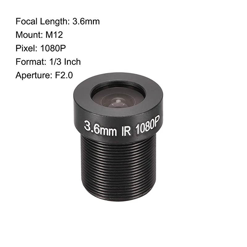 3 Pcs CCTV Camera Lens 36mm Focal Length 1080P F20 13 Inch Wide Angle for CCD Camera