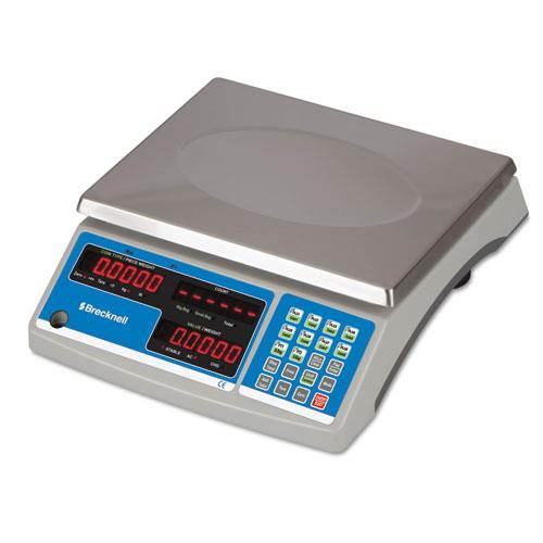 Brecknell Electronic 60 lb Coin & Parts Counting Scale 11 1/2 x 8 3/4 Gray B140