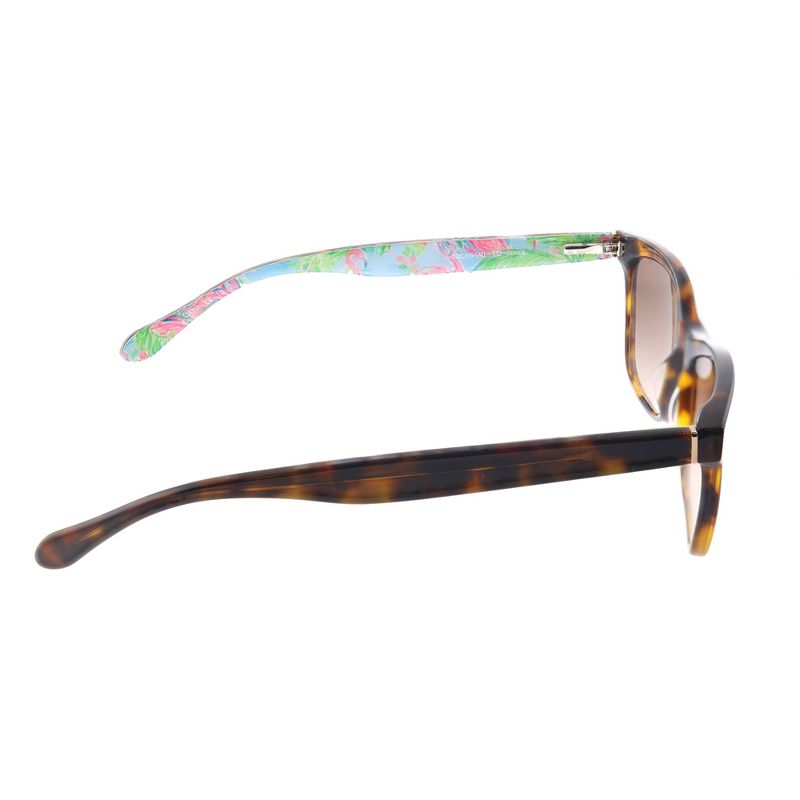 Lilly Pulitzer Lucca TO Womens Rectangle Sunglasses Tortoise 52mm