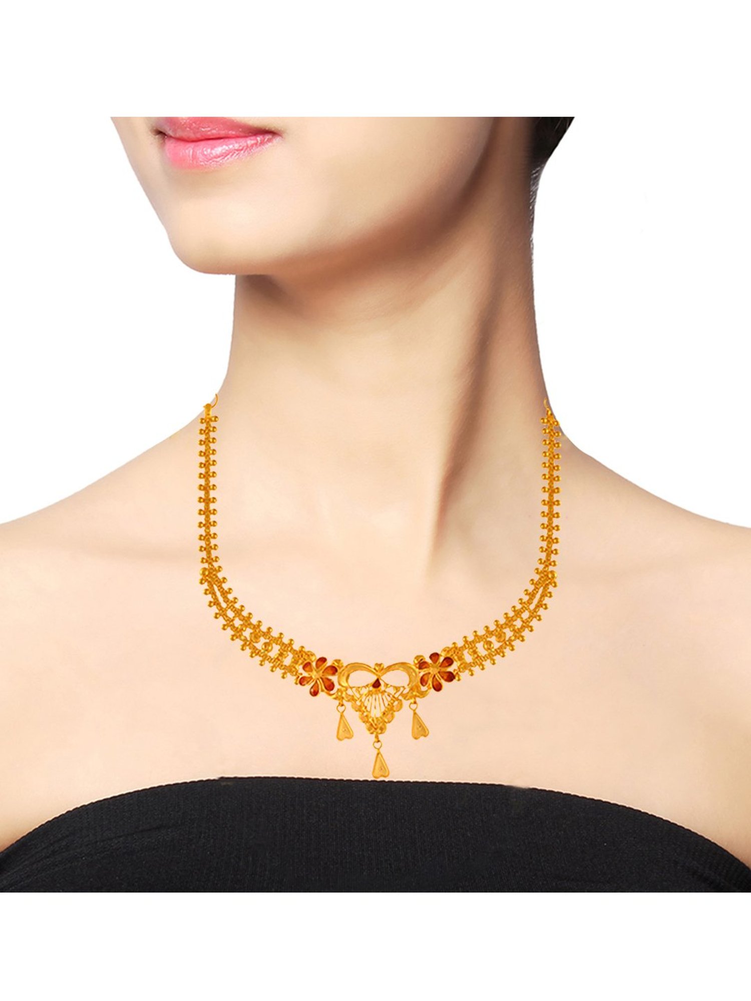 P.C. Chandra Jewellers 22 kt Gold Necklace