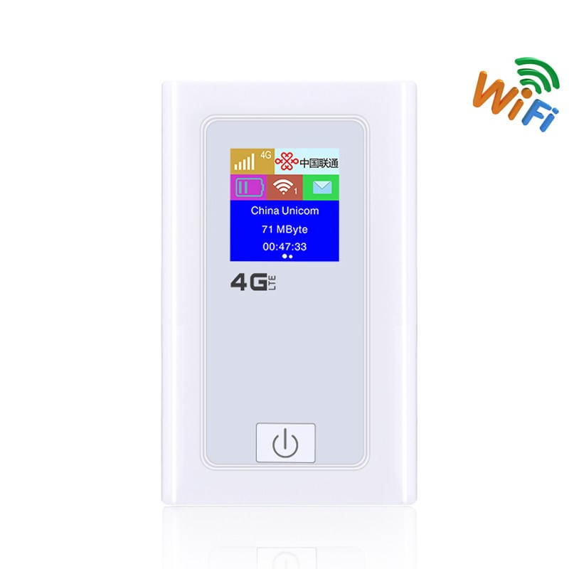 KuWFi Portable 5200mAH Power Bank 3G 4G Wireless Route 150Mbps cat4 4G Mobile WiFi Hotspot with SIM Card Slot Work with EU Asia (sim Card not Included) with LCD Display