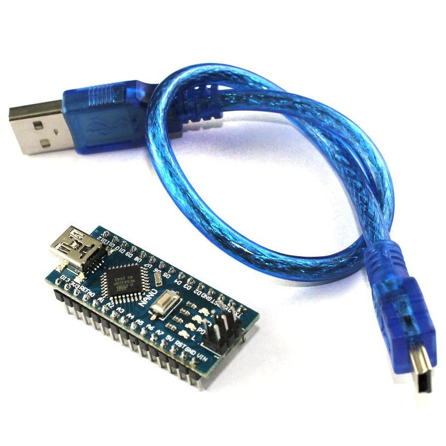 Mini USB Port Nano V3.0 5V16M Micro-controller Module Development Board ATmega328P CH340G for Win Mac Arduino with USB Cable