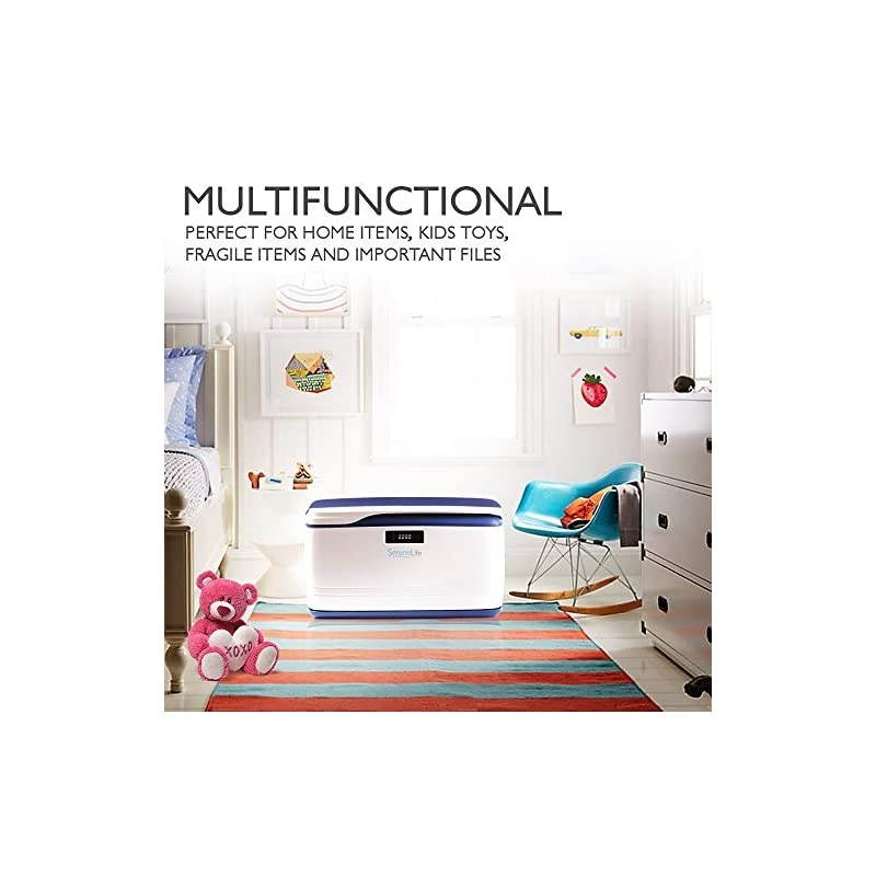 Locking Storage Container Bin - 8 Gallon Large Capacity - Stackable Storage Tote Deck Tough Box - Durable Plastic Household Organizer Bin with Lid, Combination Lock Security - SLSBIN10