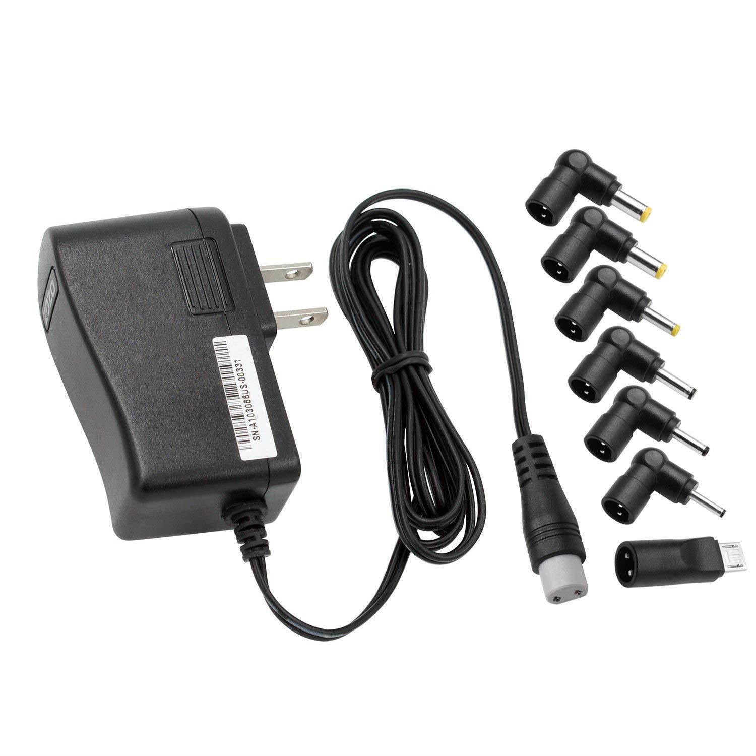 ZOZO 10W 5V2a (2000mA) Multi Tip Switching Replacement AC Power Adapter Wall Charger for Android Tablets Webcam Routers Toys Recorder Bluetooth Speaker and More DC 5v Devices