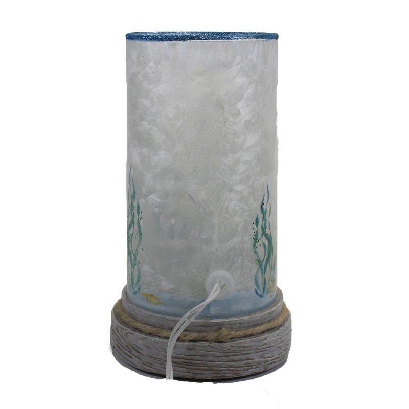 Stony Creek 8.25" Sitting Mermaid Hurricane Lit Pre Lit Resin Base  -  Novelty Sculpture Lights