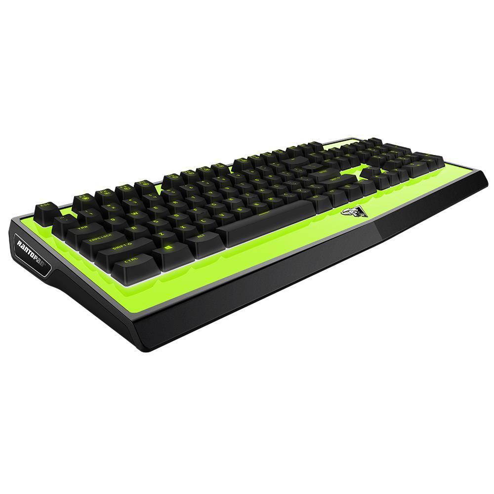 Rantopad MT Mechanical Gaming Keyboard - White Backlit, 104 Laser Etched, Oil-proof Keys - Blue Tactile 55cN Switches