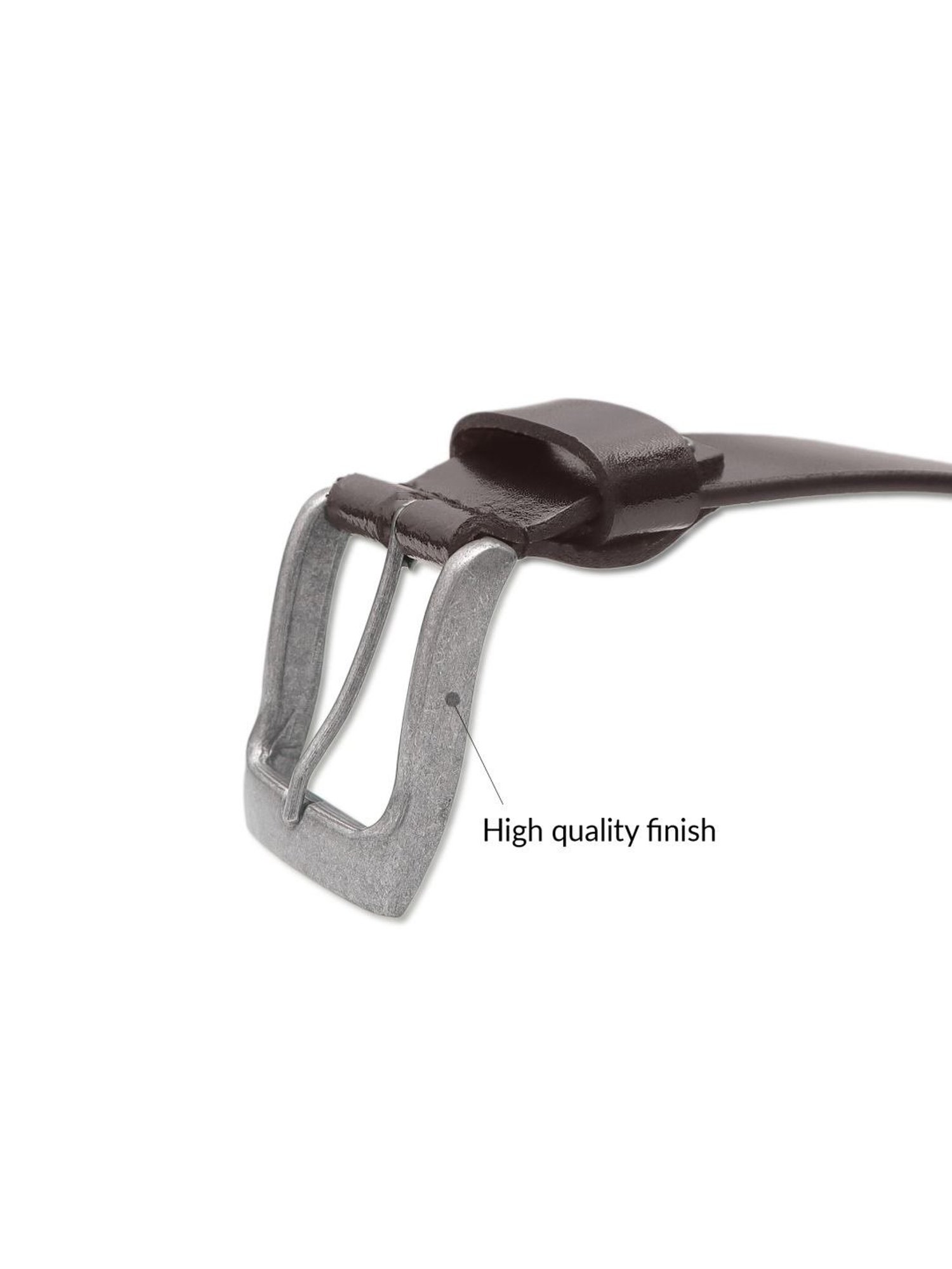 Kara Brown Solid Leather Waist Belt