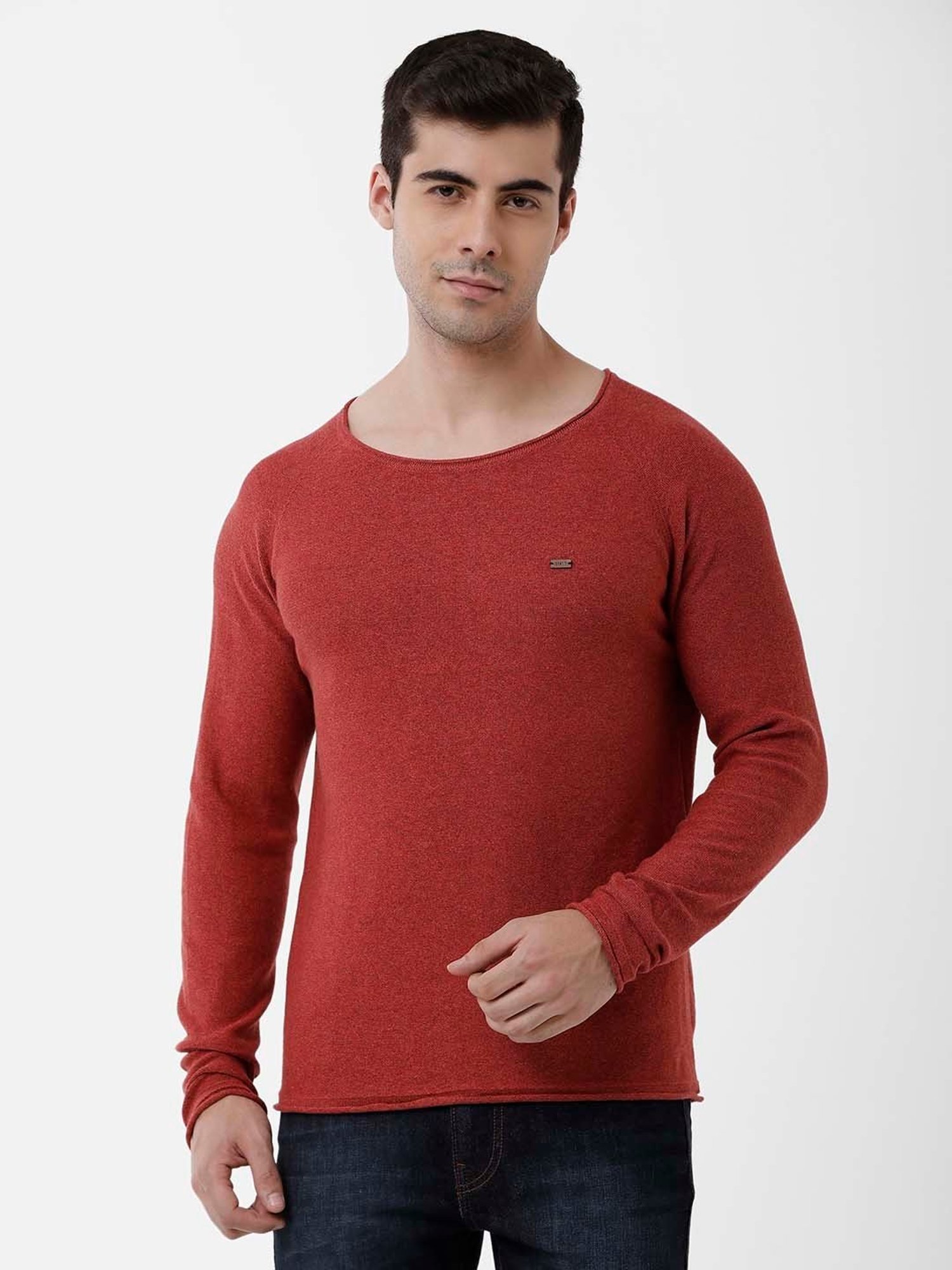 Identiti Red Slim Fit Pullover