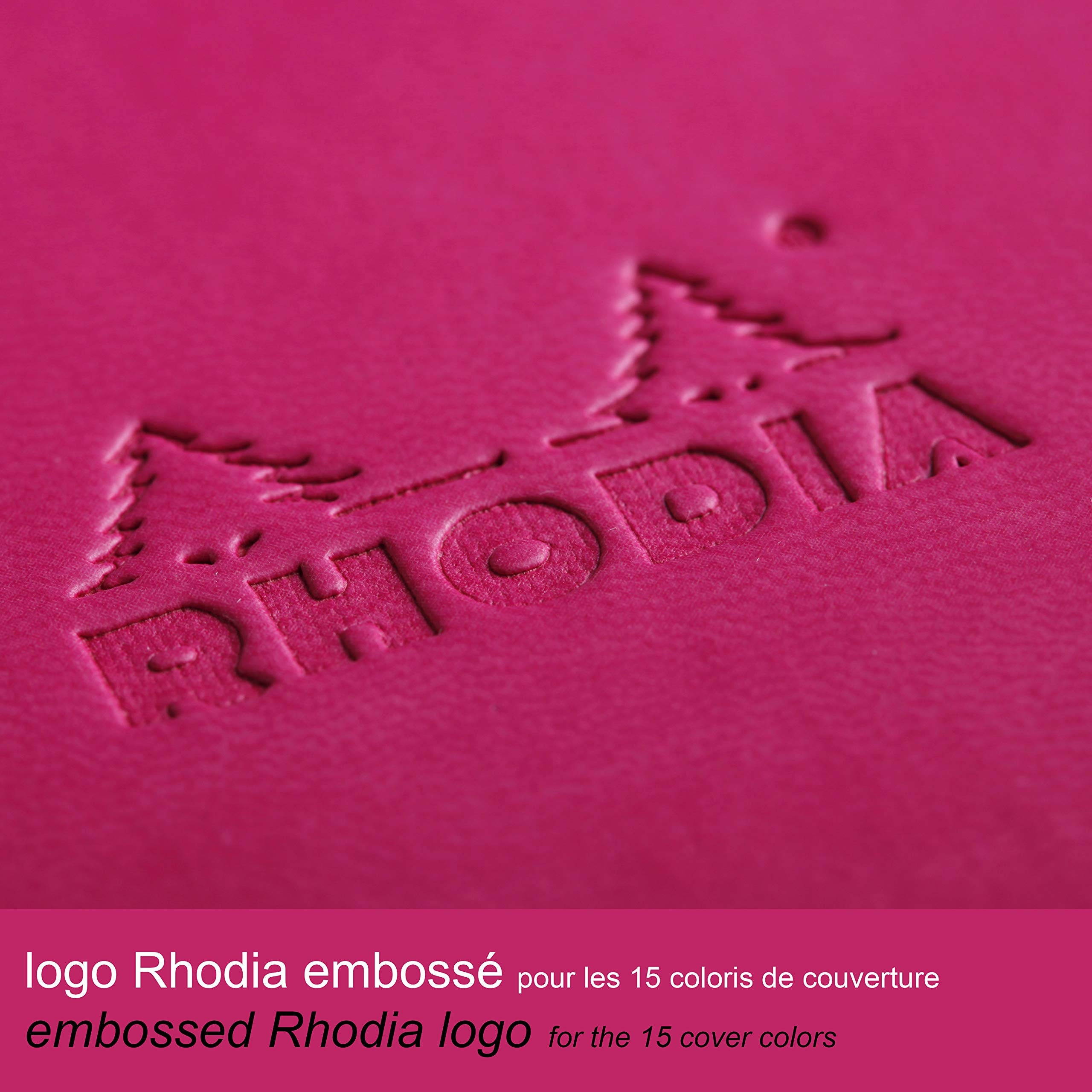 Rhodia Rhodiarama A5 Webnotebook, 5.5 in x 8.25, Lined - Raspberry (118752)