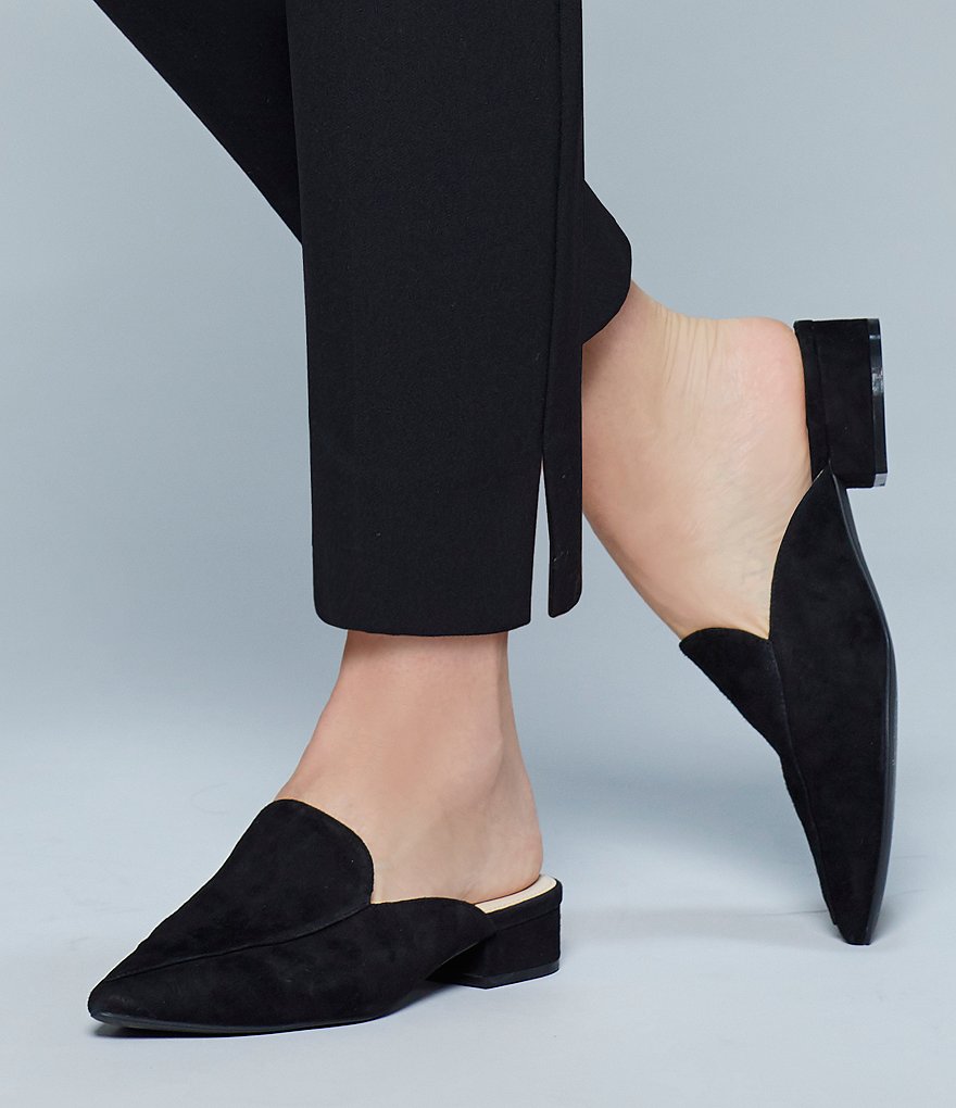 Schutz Sionne Clear Vinyl Pointed Toe Mules