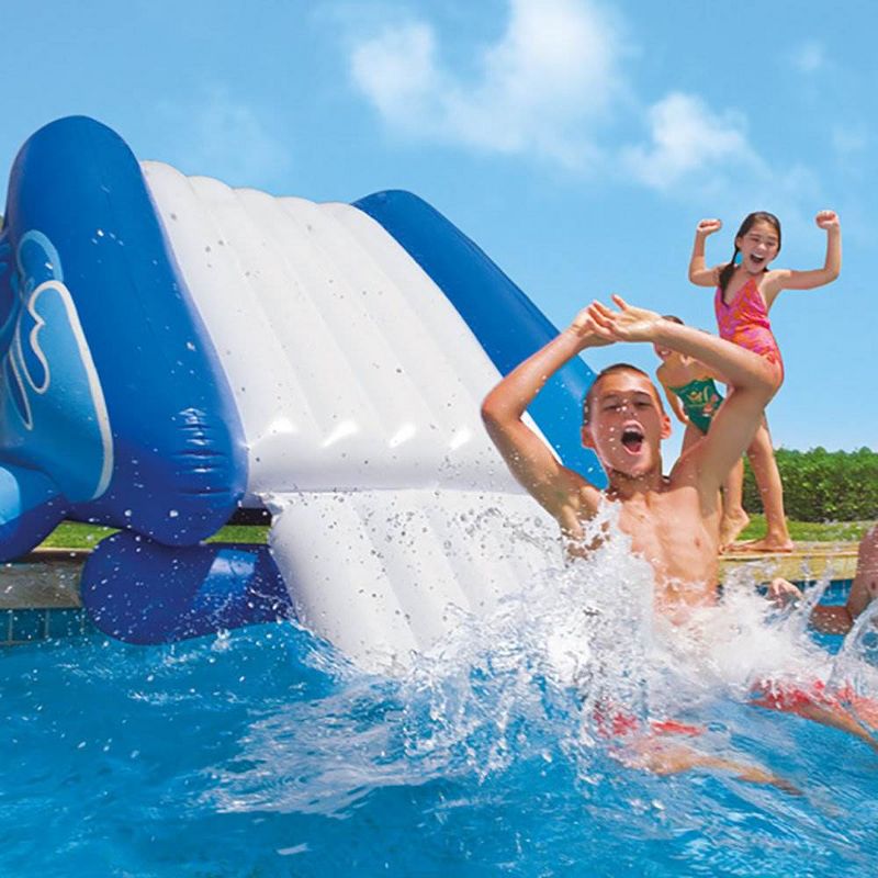 H2OGO! 53346E Mount Splashmore Kids Inflatable Backyard Water Slide Splash Mega Park Toy with Climbing Wall, Slide, Splash Zone, and Spray Blaster
