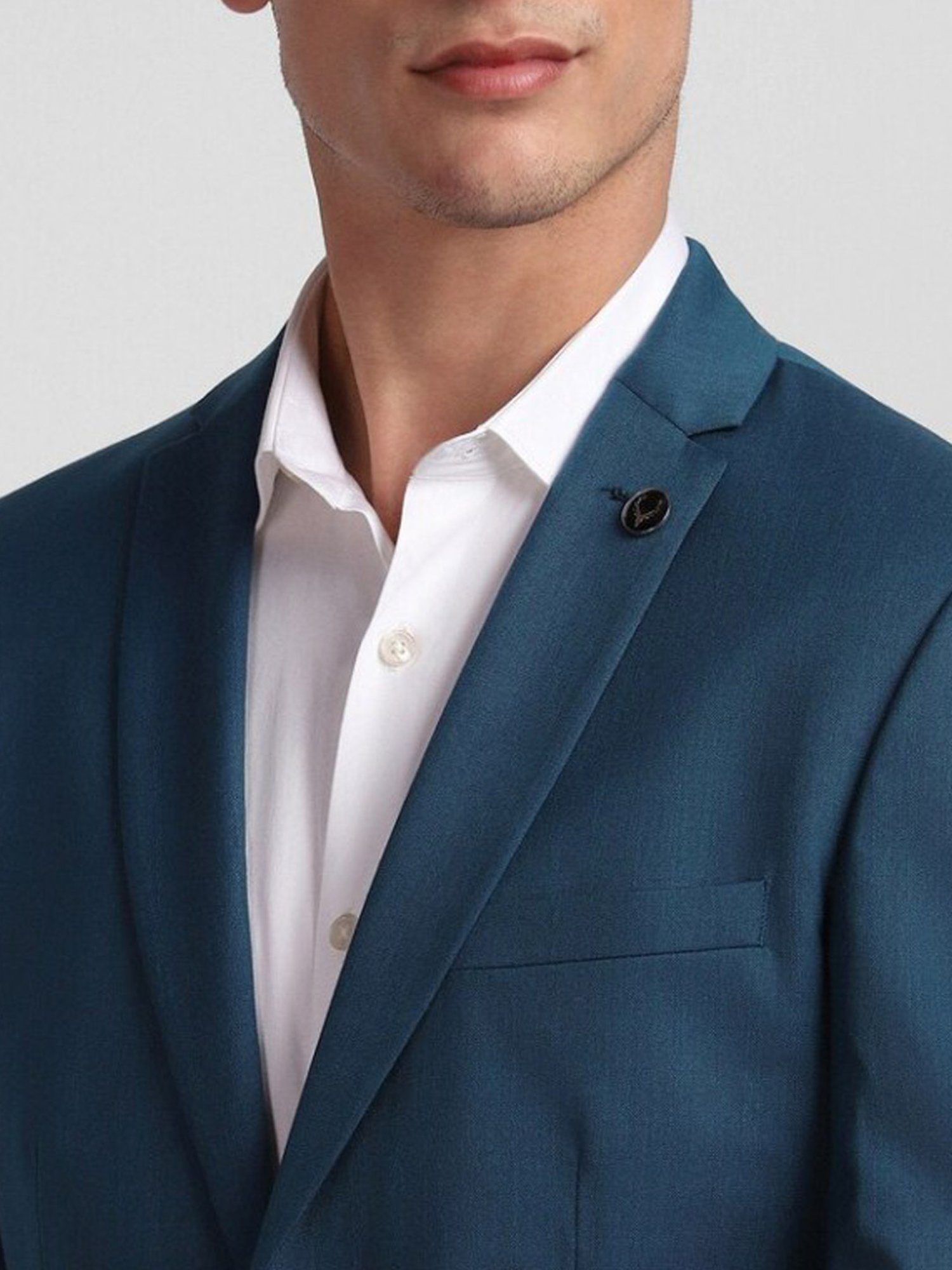 Allen Solly Navy  Slim Fit Blazer