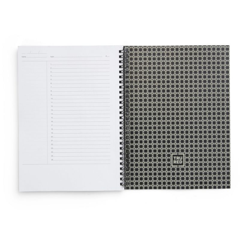 TRU RED Medium Soft Cover Project Planner Notebook, Blk TR54989