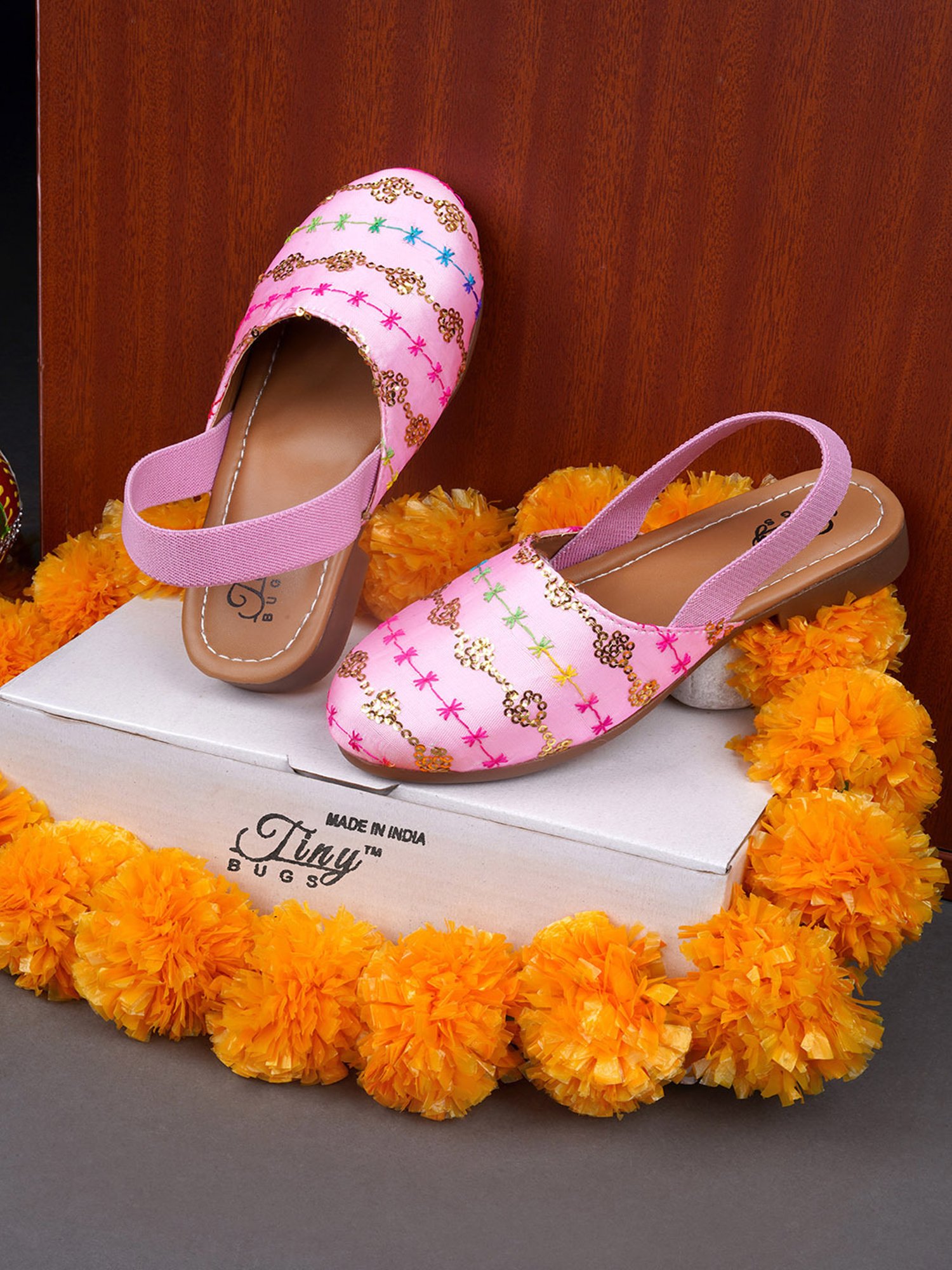 Shoetopia Kids Beige Toe Ring Sandals