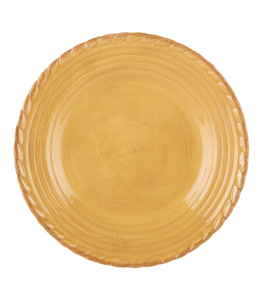 Artimino Tuscan Countryside Rope-Edged Stoneware Dinner Plate