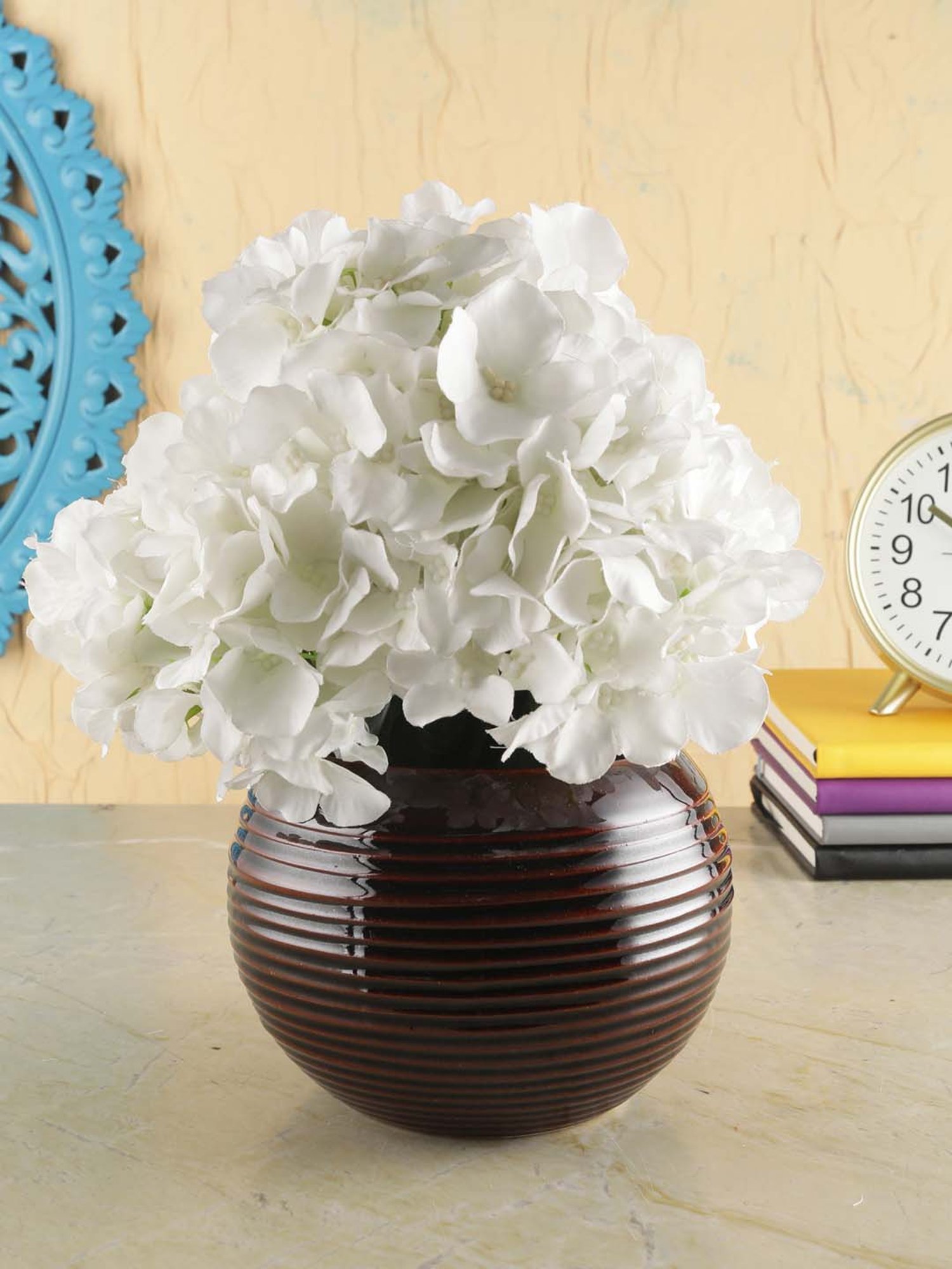 VarEesha Brown Ceramic Planter Pot - Set of 1