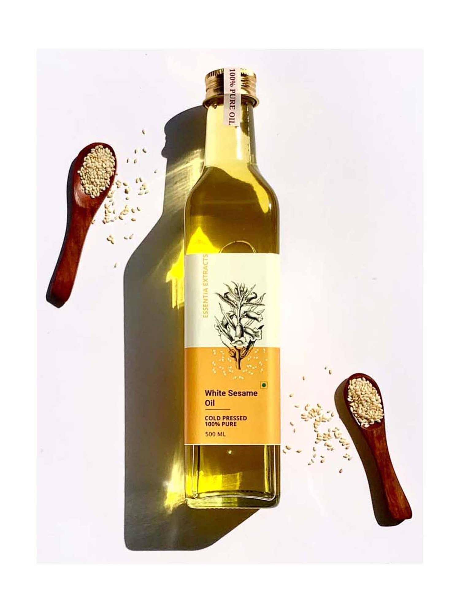 Essentia Extracts Cold-pressed White Sesame Oil Pack of 2 - 1000 ml