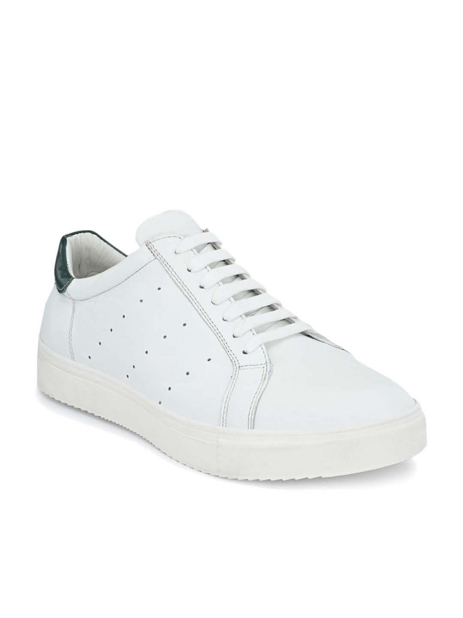 Carlo Romano Men's White Casual Sneakers