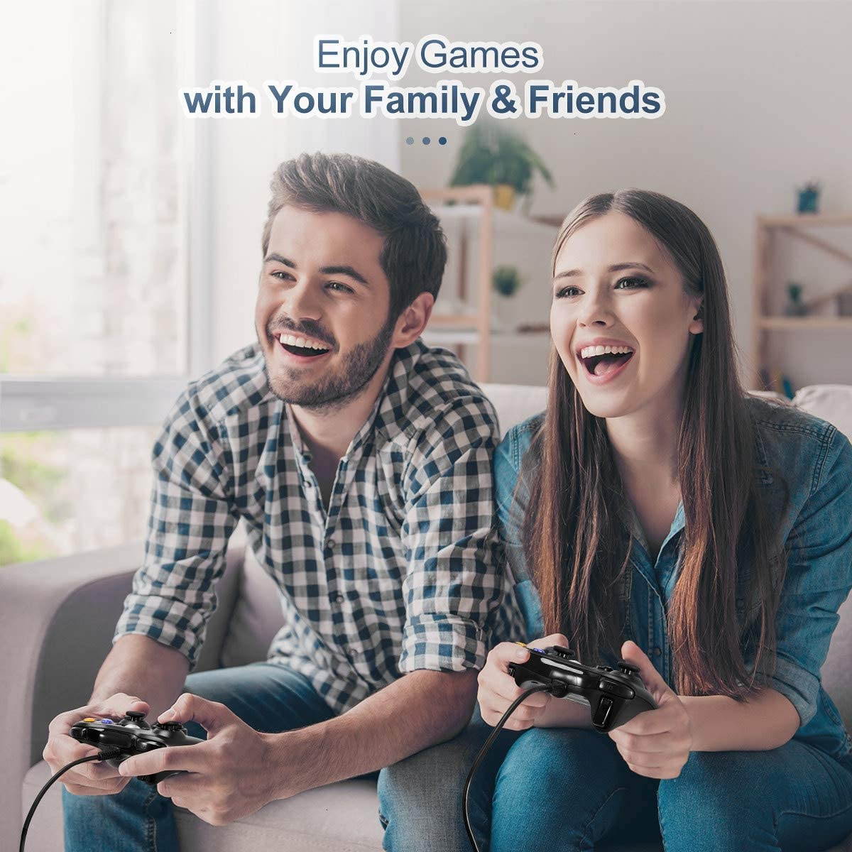 Controller Replacement for Xbox 360 Controller, Wired Controller with Upgraded Joystick Compatible with Microsoft Xbox 360 & Slim/PC Windows 10/8/7