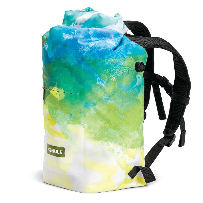 IceMule 1008-DD Jaunt Large Collapsible Portable Soft Sided Roll Top 15 Liter 12 Can Lightweight Insulated Waterproof Leak Proof Backpack Cooler Bag