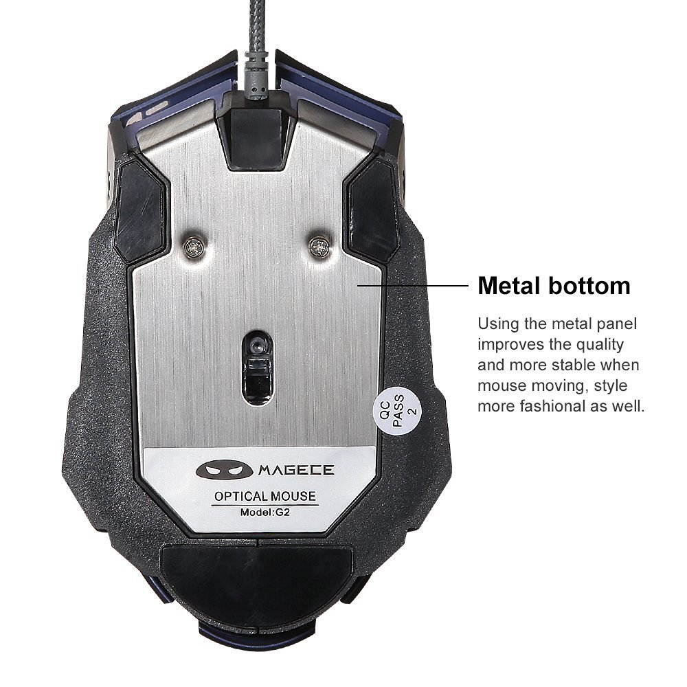 Magece G2 Gaming Mice 3200 DPI 6 Buttons Professional Ergonomic Gaming Mouse for PC Mac Gamer