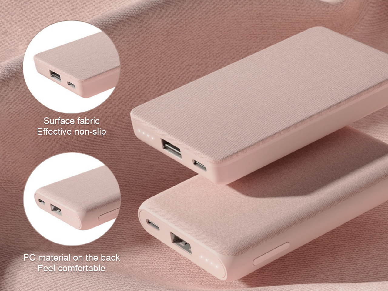 Portable Charger, Power Bank, 10000mAh Battery Pack, PD Charging Technology for iPhone 12/12 Pro / 12 Pro Max / 8 / X/XR, Samsung Galaxy, and More (Includes Type-C Dual Interface Cable) Pink
