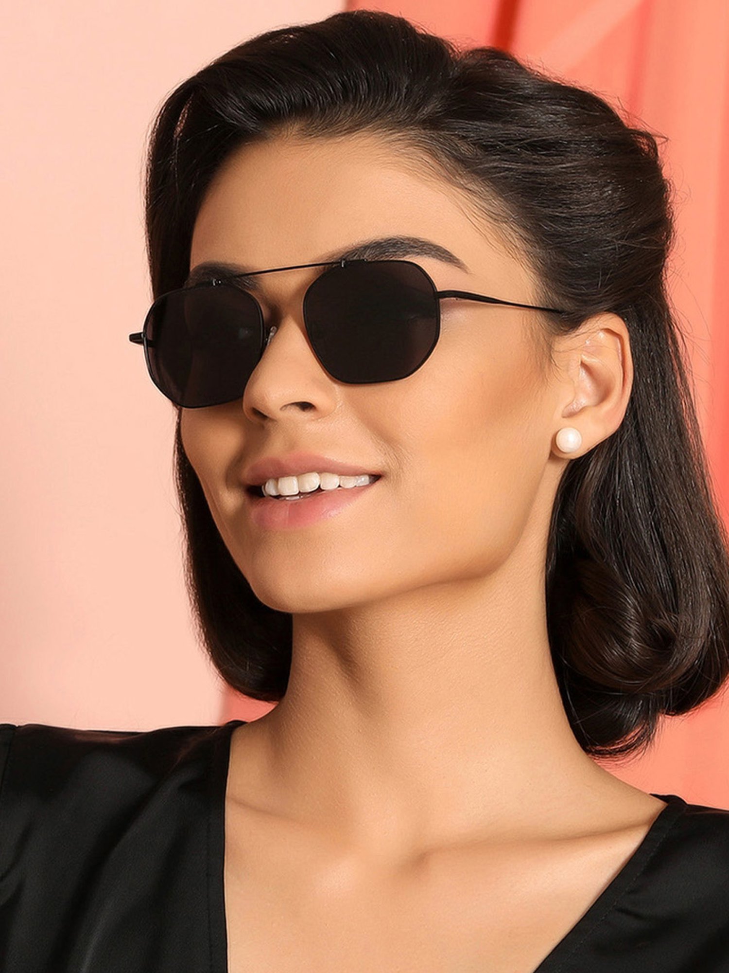 John Jacobs JJ S12470 Dark Grey Polarized Square Sunglasses