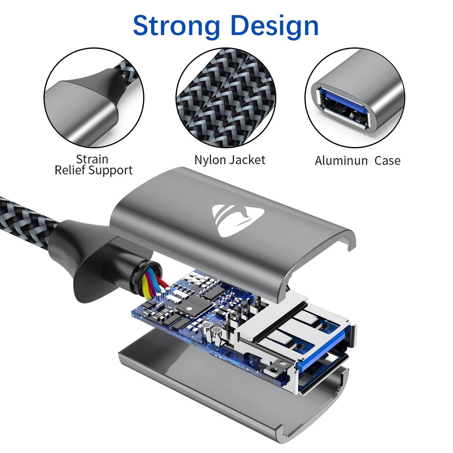 USB 3.0 Extension Cable 6FT Type A Male to Female Fast Speed Extension Cord Compatible with Printer Scanner Oculus Camera Card Reader USB Disk PS4/XBOX Controller Webcam Keyboard