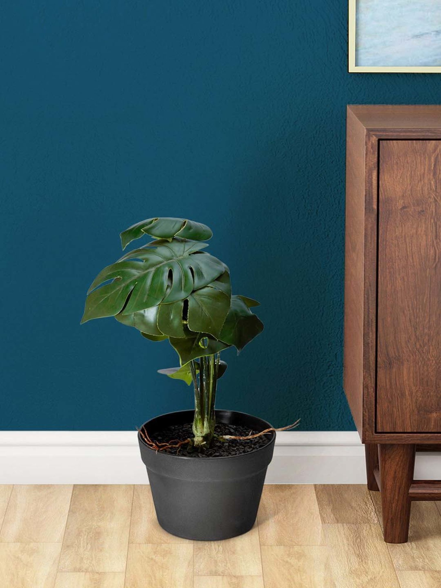 Living Scapes by Pantaloons Green Plastic Artificial Plant Vases